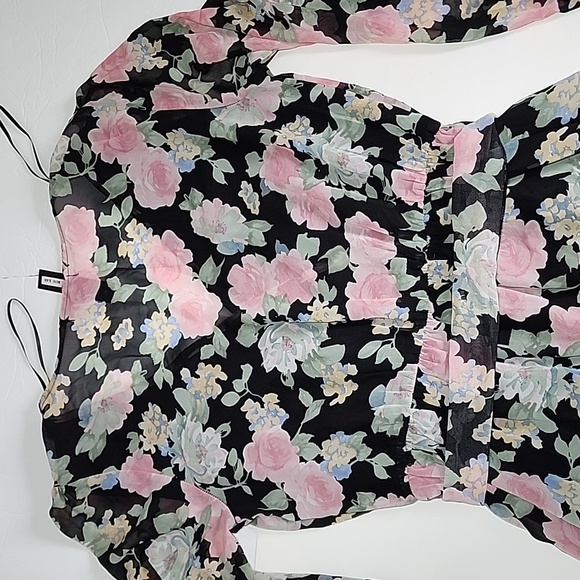 MISS AVENUE Floral High Low Dress / Size M - Picture 6 of 14